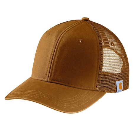 Carhartt Men's AH5298 Canvas Mesh Back Cap OS Hats Unassigned Brown AH5298-M / 105298-BRNOS